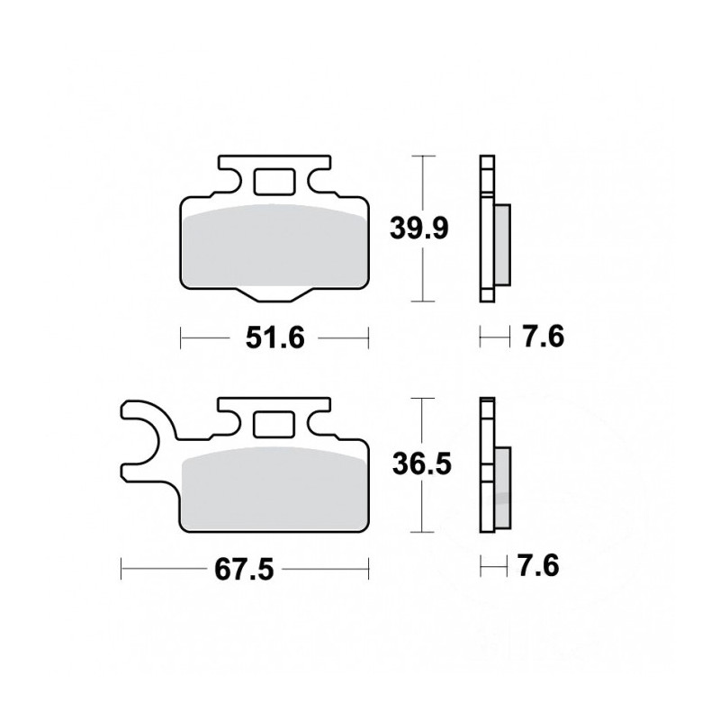 Plaquettes de frein TRW Organiques Scooter STD - MCB714EC