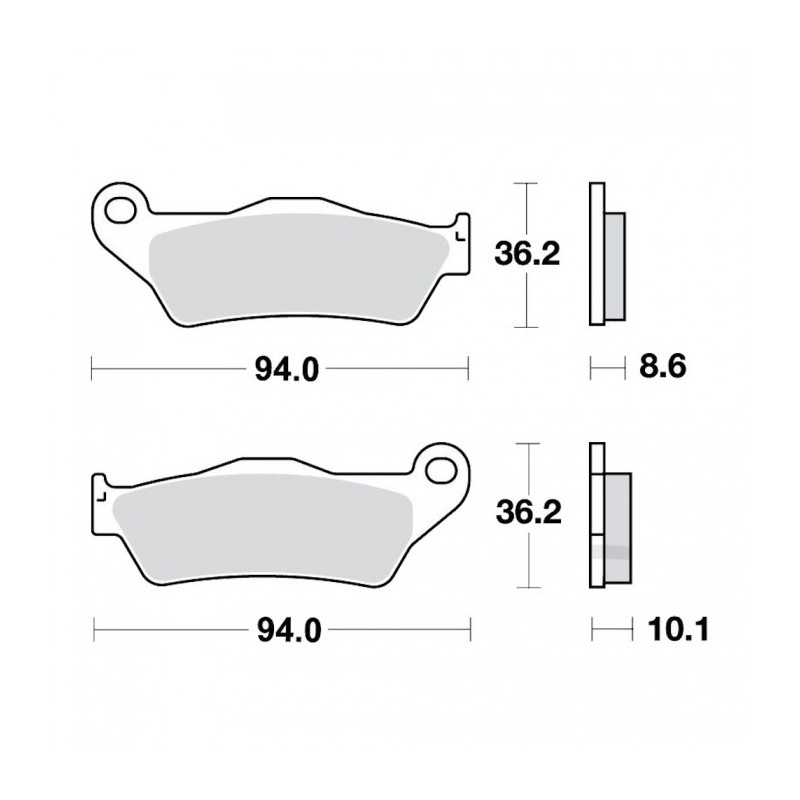 Plaquettes de frein TRW Métal Fritté Street SH - MCB707SH