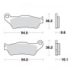 Plaquettes de frein TRW Métal Fritté Street SH - MCB707SH