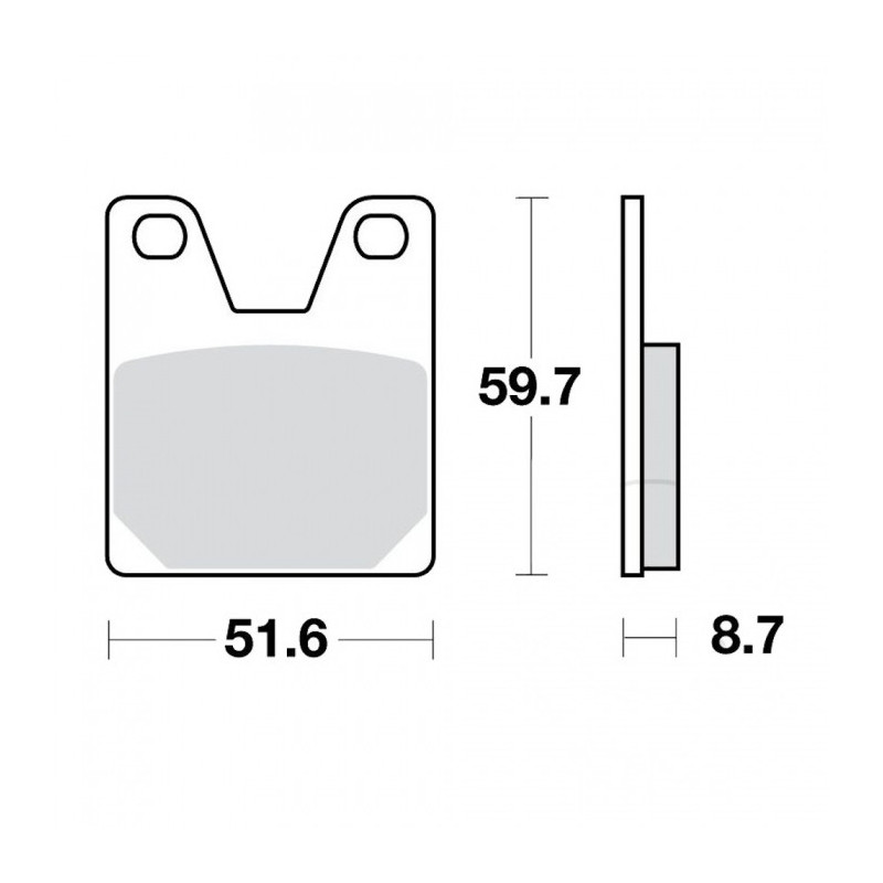 Plaquettes de frein TRW Métal Fritté Street SH - MCB702SH