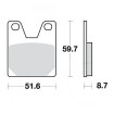 Plaquettes de frein TRW Métal Fritté Street SH - MCB702SH