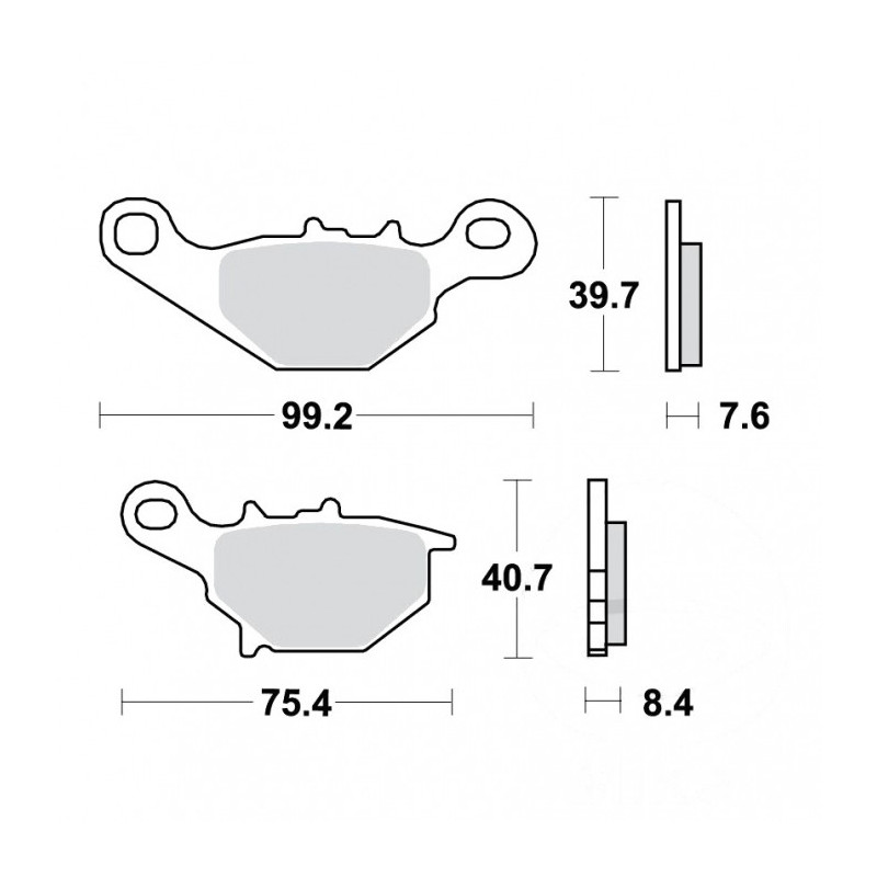 Plaquettes de frein TRW Organiques Scooter STD - MCB679EC