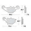 Plaquettes de frein TRW Organiques Scooter STD - MCB679EC