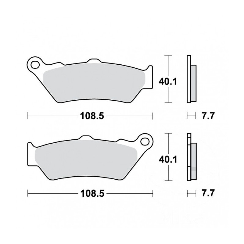 Plaquettes de frein TRW Métal Fritté Street SV - MCB671SV