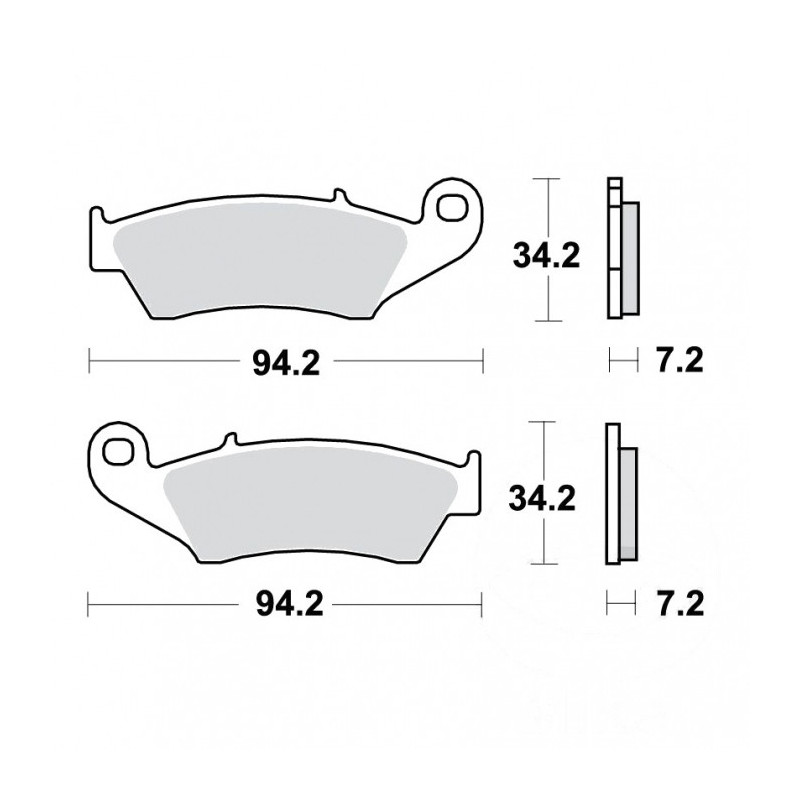 Plaquettes de frein TRW Métal Fritté Street SV - MCB669SV