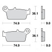 Plaquettes de frein TRW Organiques Scooter STD - MCB665EC