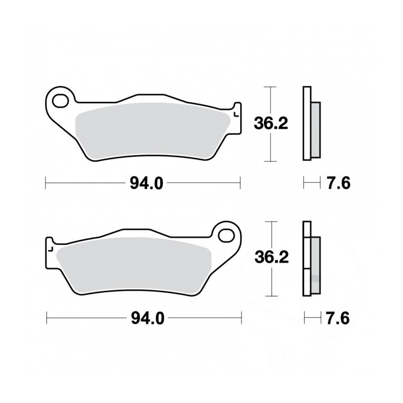 Plaquettes de frein TRW Métal Fritté Scooter - MCB648SRM