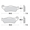 Plaquettes de frein TRW Métal Fritté Street SV - MCB648SV