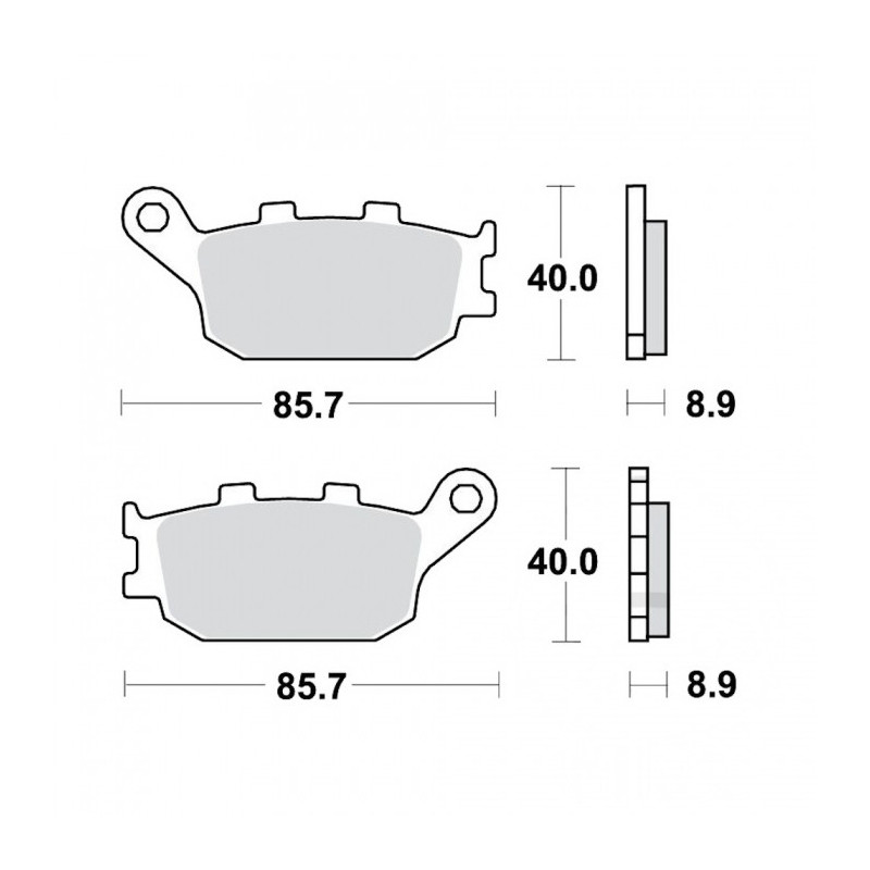 Plaquettes de frein TRW Métal Fritté Street SH - MCB634SH