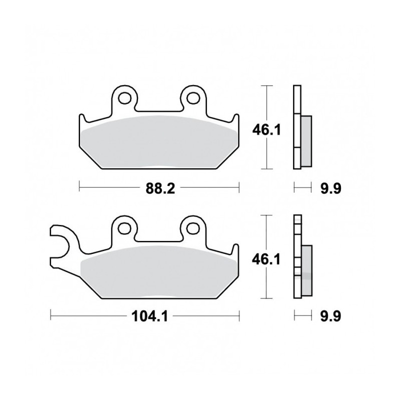 Plaquettes de frein TRW Organiques Standard - MCB627