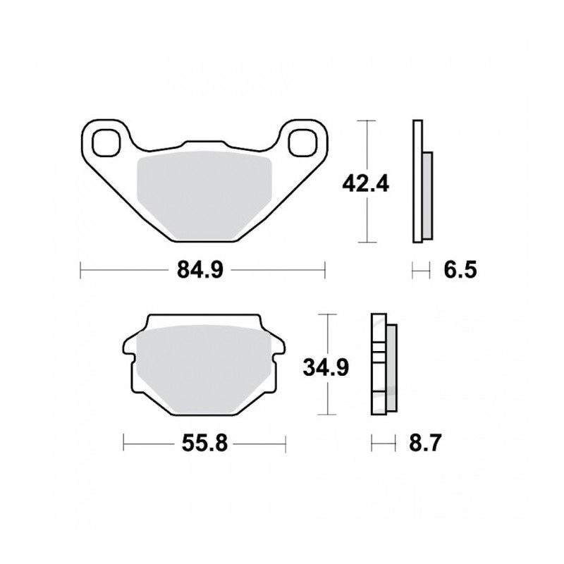 Plaquettes de frein TRW Organiques Standard - MCB628