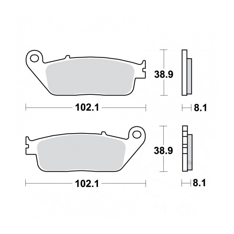 Plaquettes de frein TRW Métal Fritté Street SV - MCB598SV