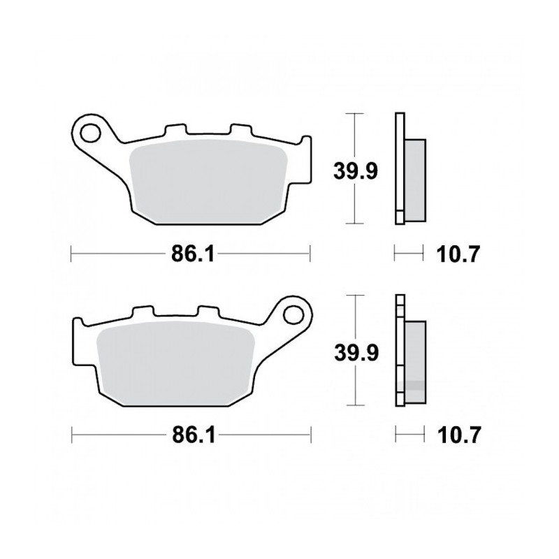 Plaquettes de frein TRW Métal Fritté Street SH - MCB585SH