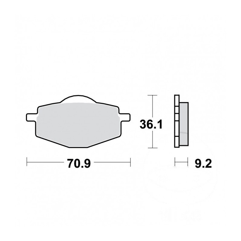 Plaquettes de frein TRW Organiques Scooter STD - MCB539EC