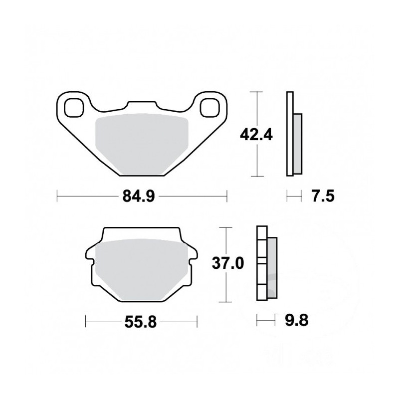 Plaquettes de frein TRW Métal Fritté Offroad - MCB523SI