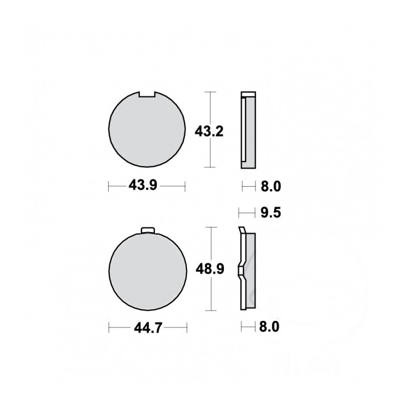 Plaquettes de frein TRW Organiques Standard - MCB513