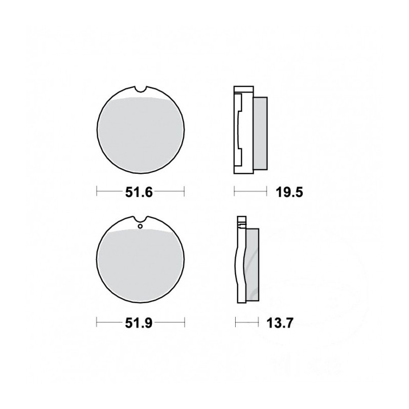 Plaquettes de frein TRW Organiques Standard - MCB35