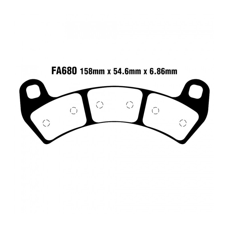 Plaquettes de frein EBC Métal Fritté Offroad - FA680R