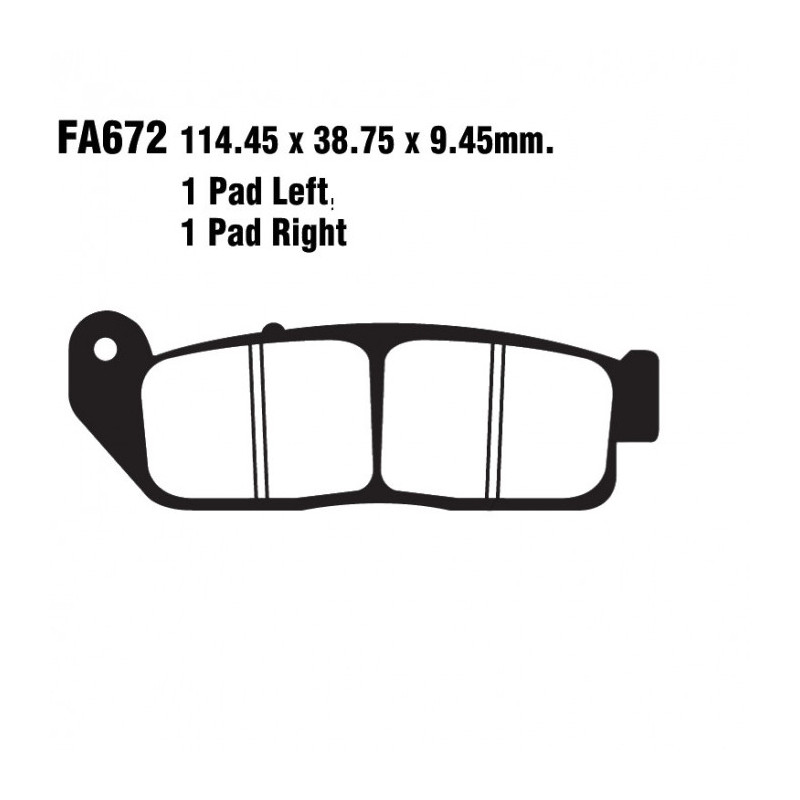 Plaquettes de frein EBC Organiques Standard - FA672