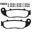 Plaquettes de frein EBC Carbone Offroad - FA664TT