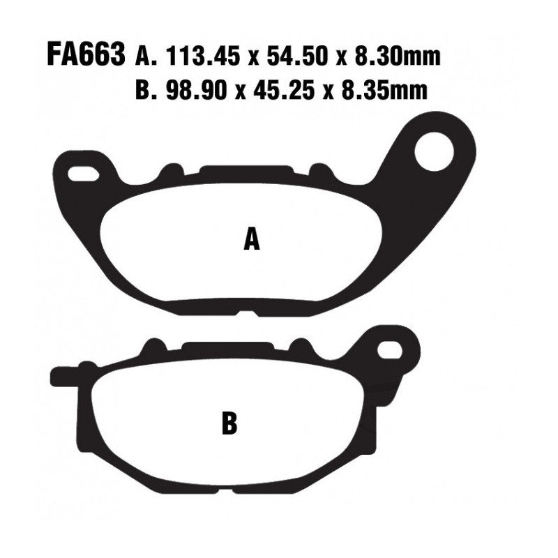 Plaquettes de frein EBC Organiques Standard - FA663