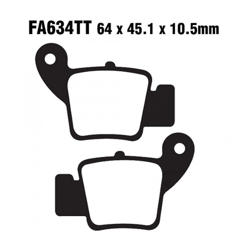 Plaquettes de frein EBC Carbone Offroad - FA634TT