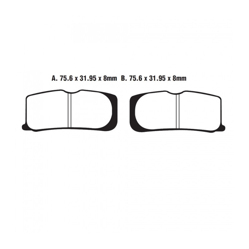 Plaquettes de frein EBC Semi Métal - FA474V