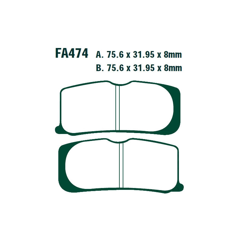 Plaquettes de frein EBC Organiques Standard - FA474