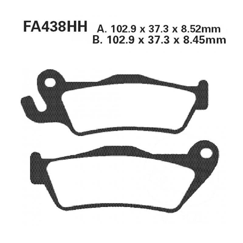 Plaquettes de frein EBC Métal Fritté Double H - FA438HH