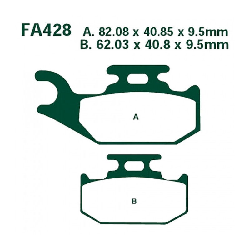 Plaquettes de frein EBC Carbone Offroad - FA428TT