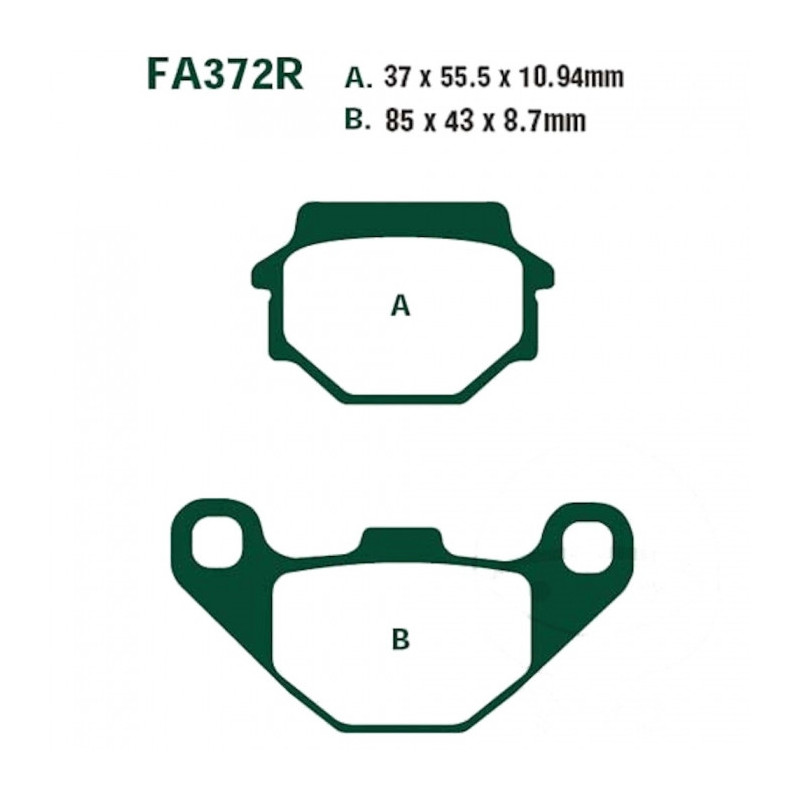 Plaquettes de frein EBC Métal Fritté Offroad - FA372R