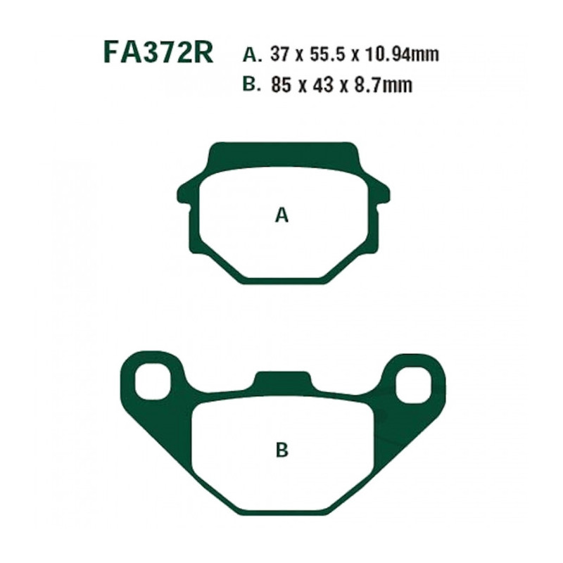 Plaquettes de frein EBC Carbone Offroad - FA372TT