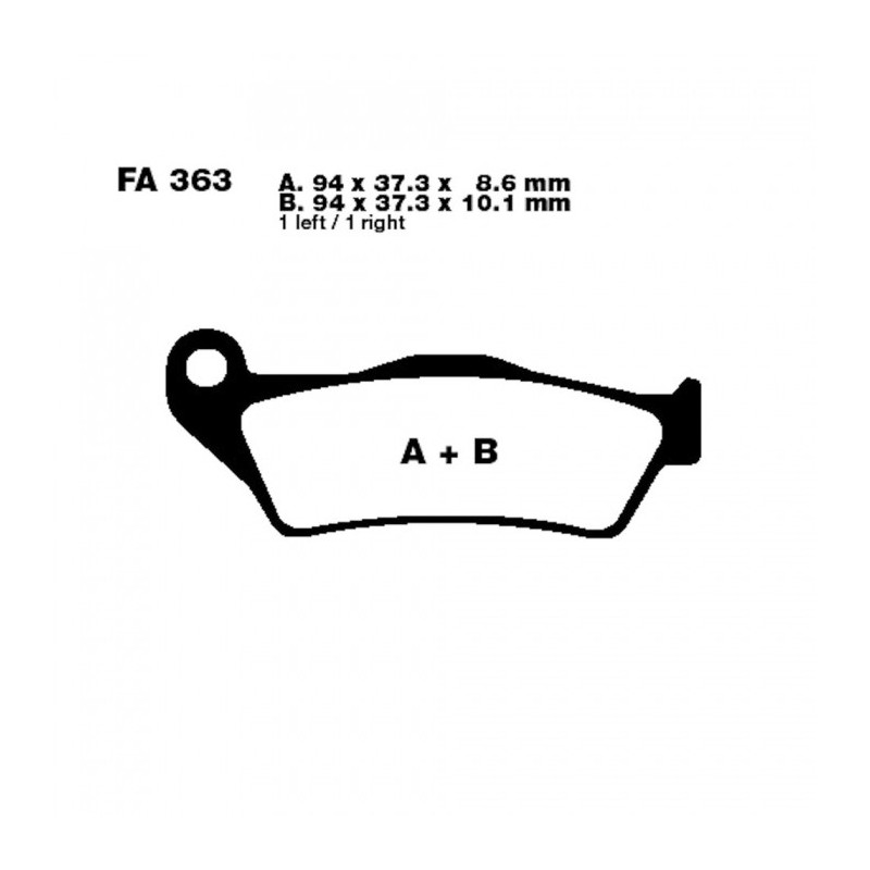 Plaquettes de frein EBC Organiques Standard - FA363