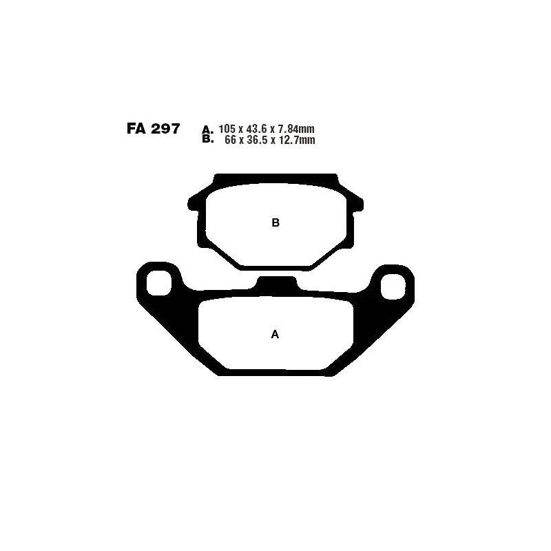 Plaquettes de frein EBC Organiques Standard - FA297