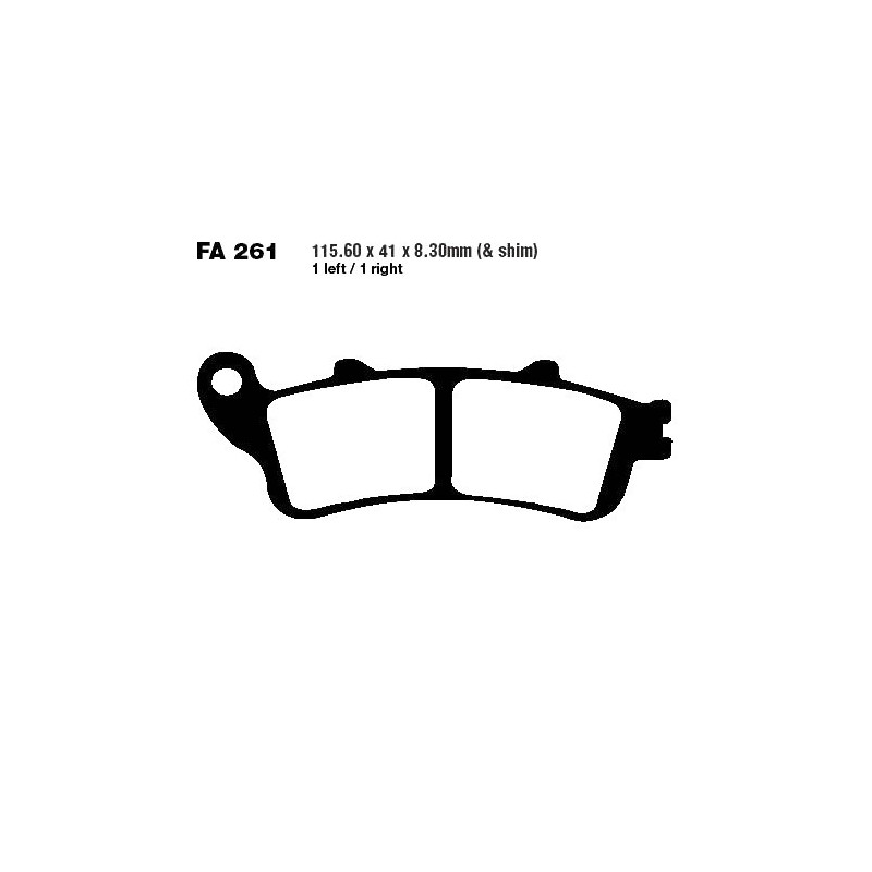 Plaquettes de frein EBC Métal Fritté Double H - FA261HH