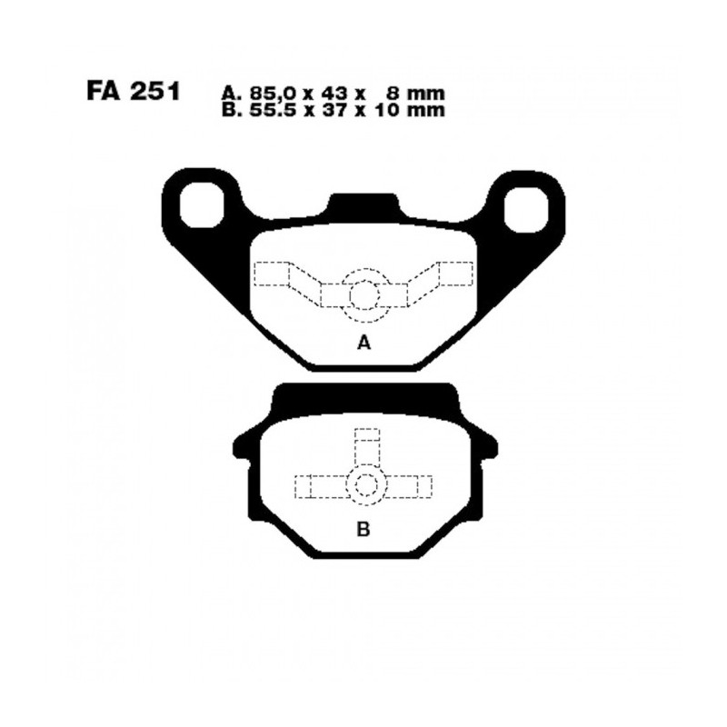 Plaquettes de frein EBC Organiques Standard - FA251