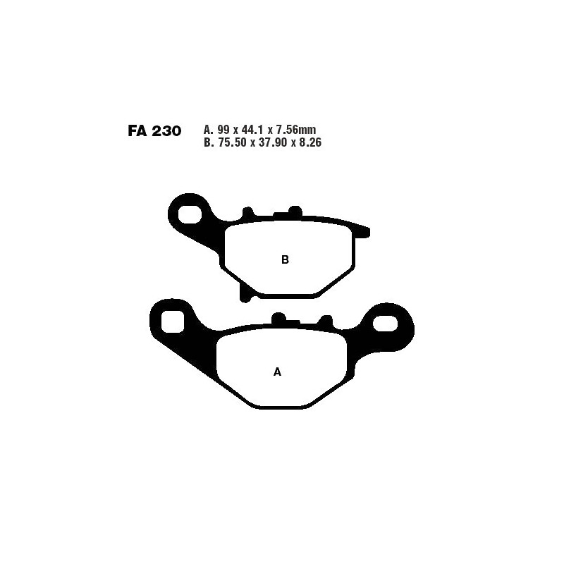 Plaquettes de frein EBC Métal Fritté Offroad - FA230R