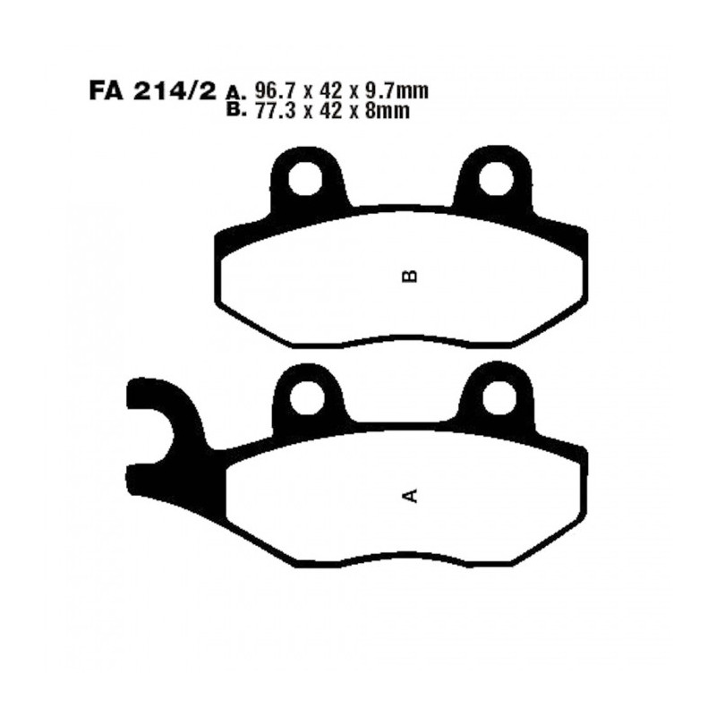 Plaquettes de frein EBC Métal Fritté Double H - FA214/2HH