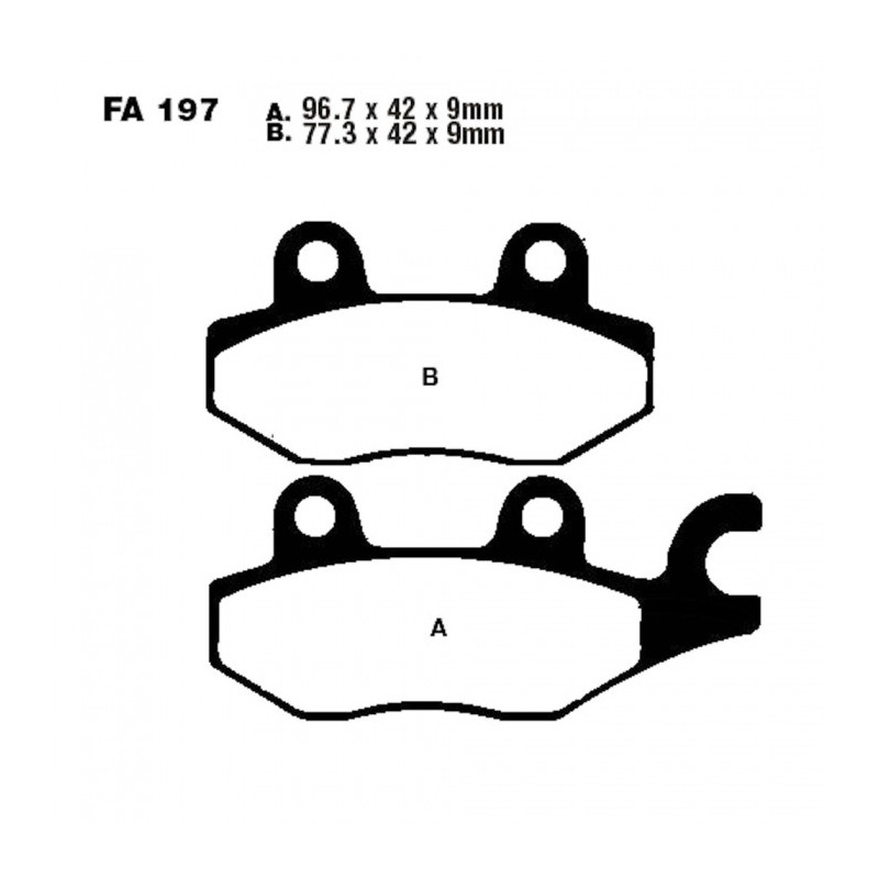 Plaquettes de frein EBC Métal Fritté Double H - FA197HH