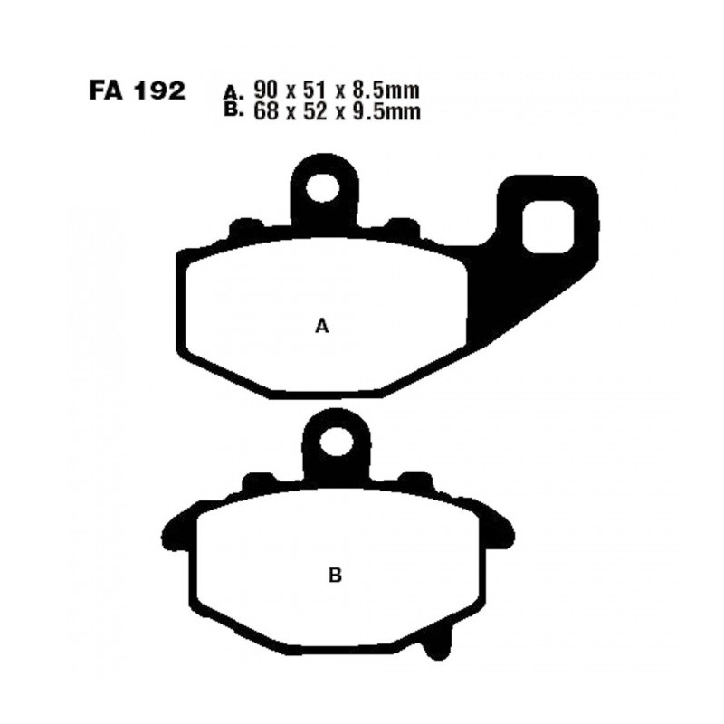 Plaquettes de frein EBC Métal Fritté Double H - FA192HH