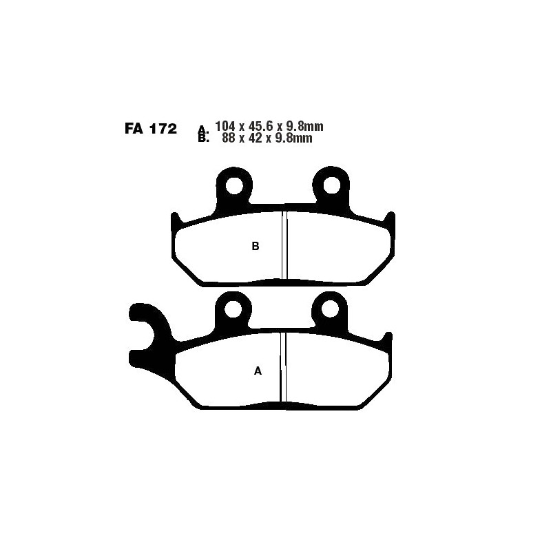 Plaquettes de frein EBC Métal Fritté Offroad - FA172R