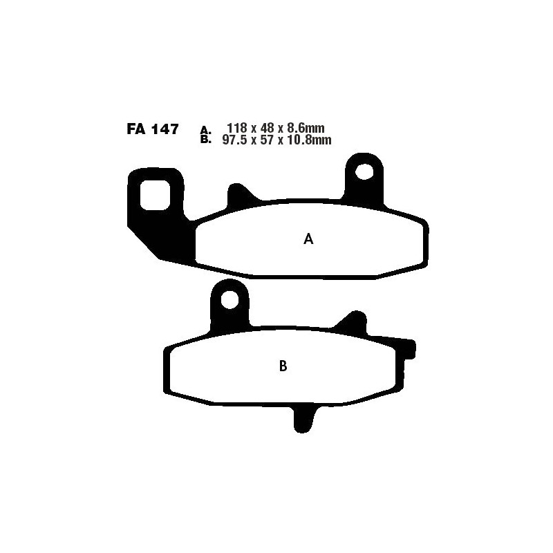 Plaquettes de frein EBC Organiques Standard - FA147