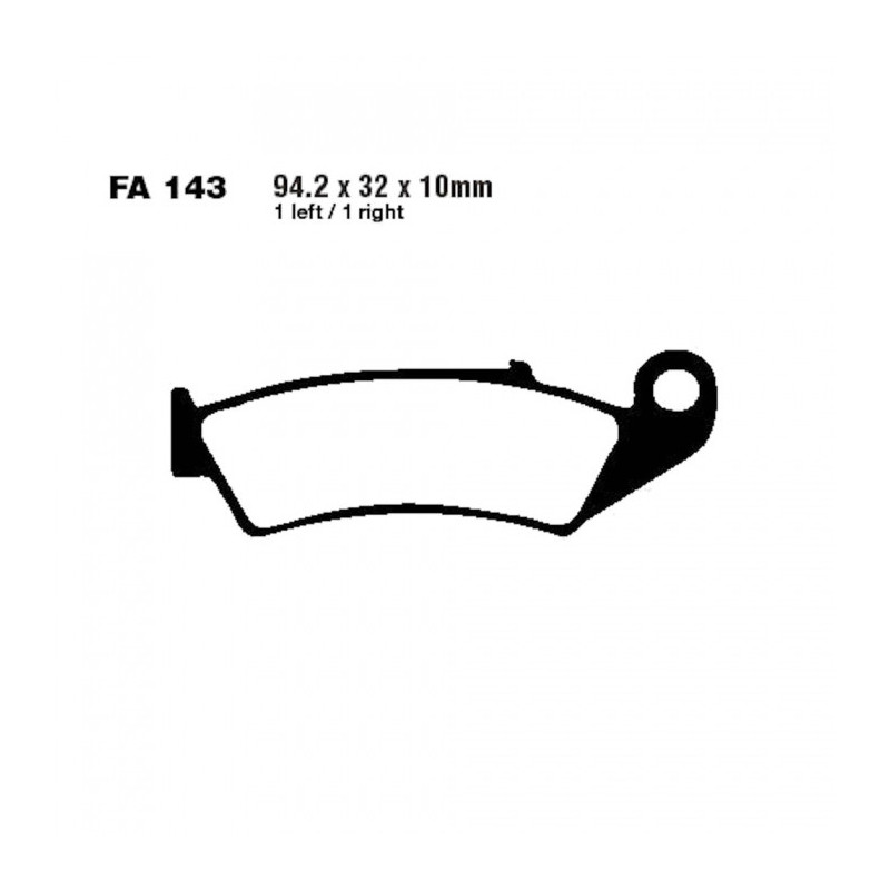 Plaquettes de frein EBC Organiques Standard - FA143