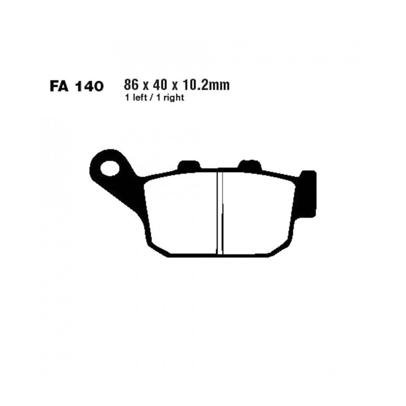 Plaquettes de frein EBC Organiques Standard - FA140