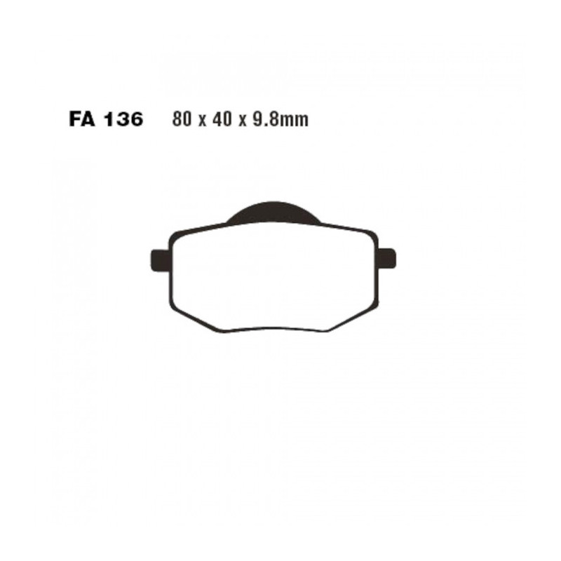 Plaquettes de frein EBC Organiques Standard - FA136