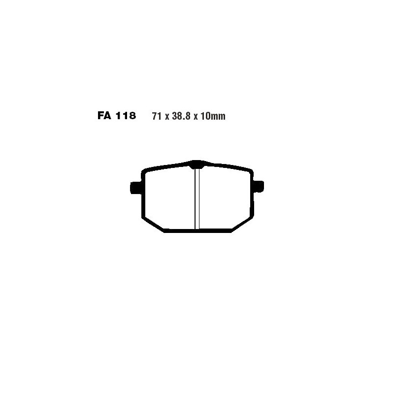 Plaquettes de frein EBC Organiques Standard - FA118