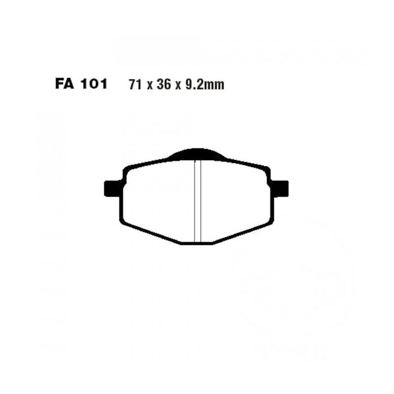 Plaquettes de frein EBC Métal Fritté Offroad - FA101R