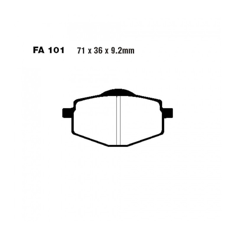 Plaquettes de frein EBC Organiques Standard - FA101