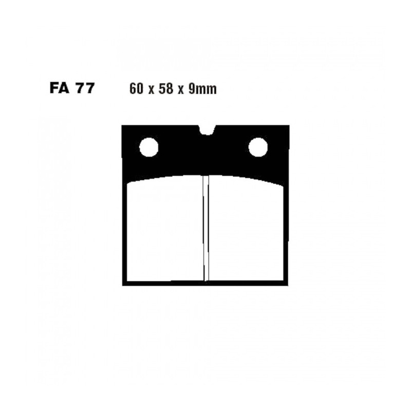 Plaquettes de frein EBC Organiques Standard - FA077