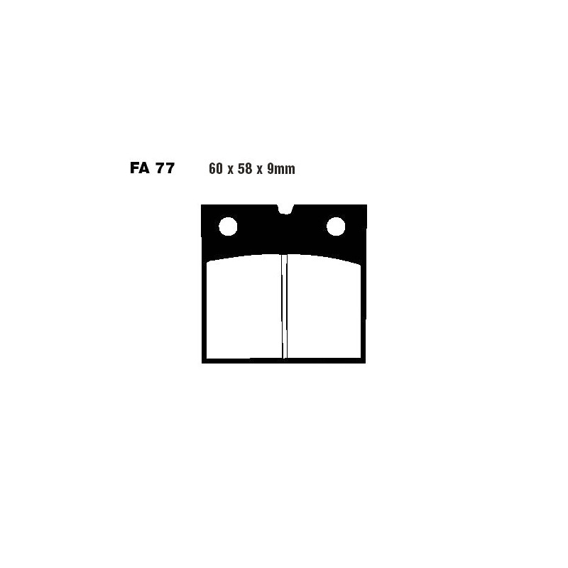 Plaquettes de frein EBC Semi Métal - FA077V